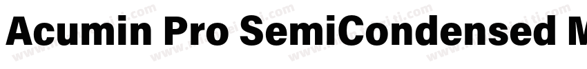 Acumin Pro SemiCondensed Medium字体转换